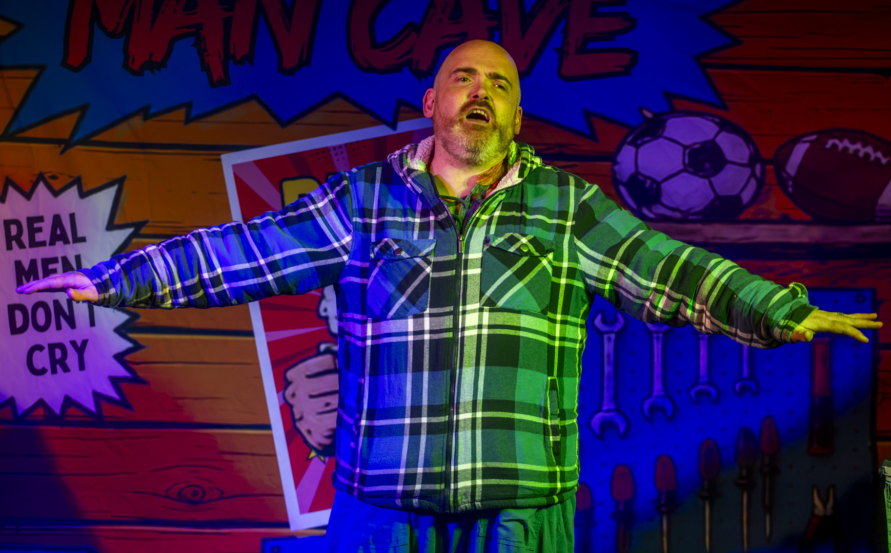 Chris Duke performing an original song