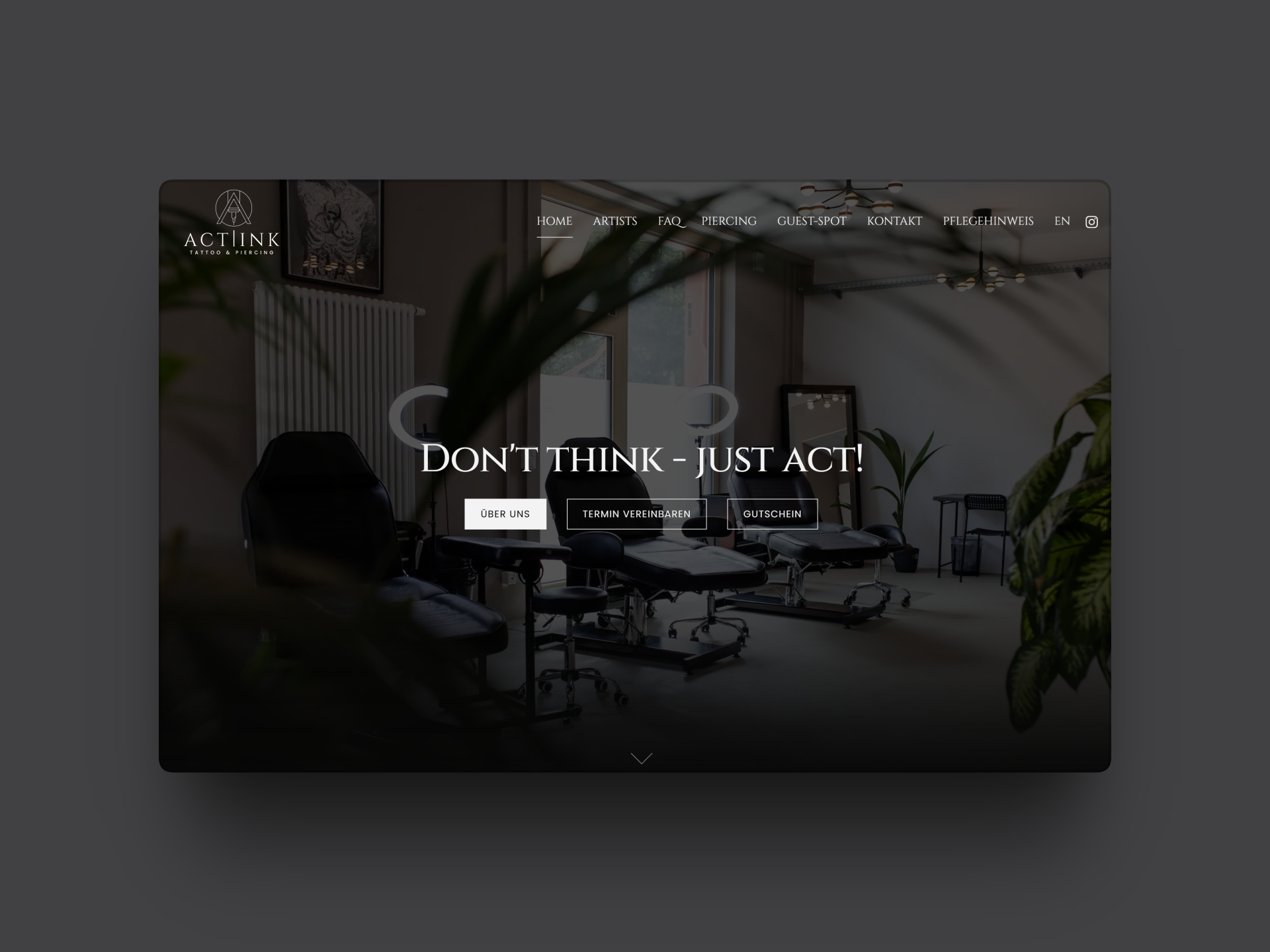 Website von ACT INK Berlin