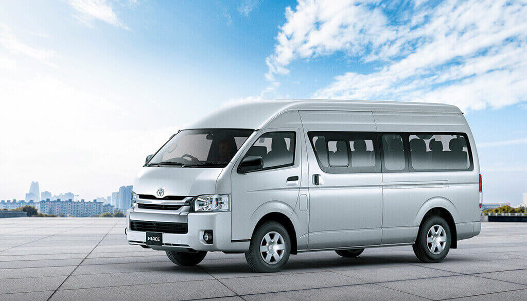 Toyota HiAce for group transport in Sulawesi