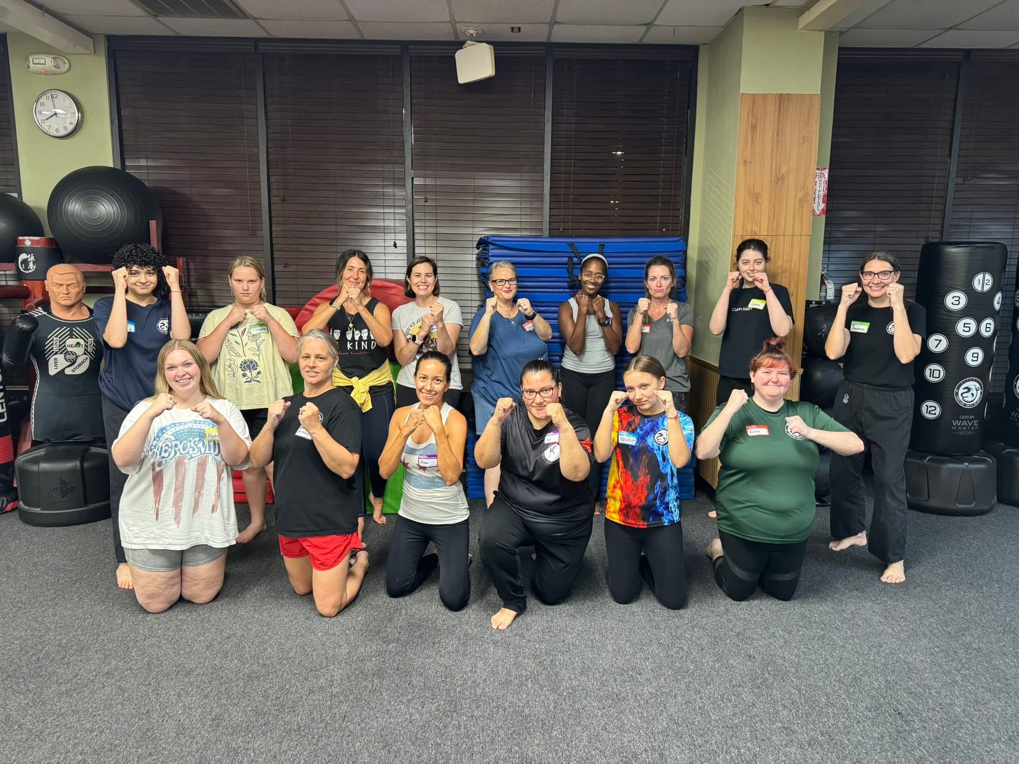 Women come together for self defense training at Apollo Beach.
