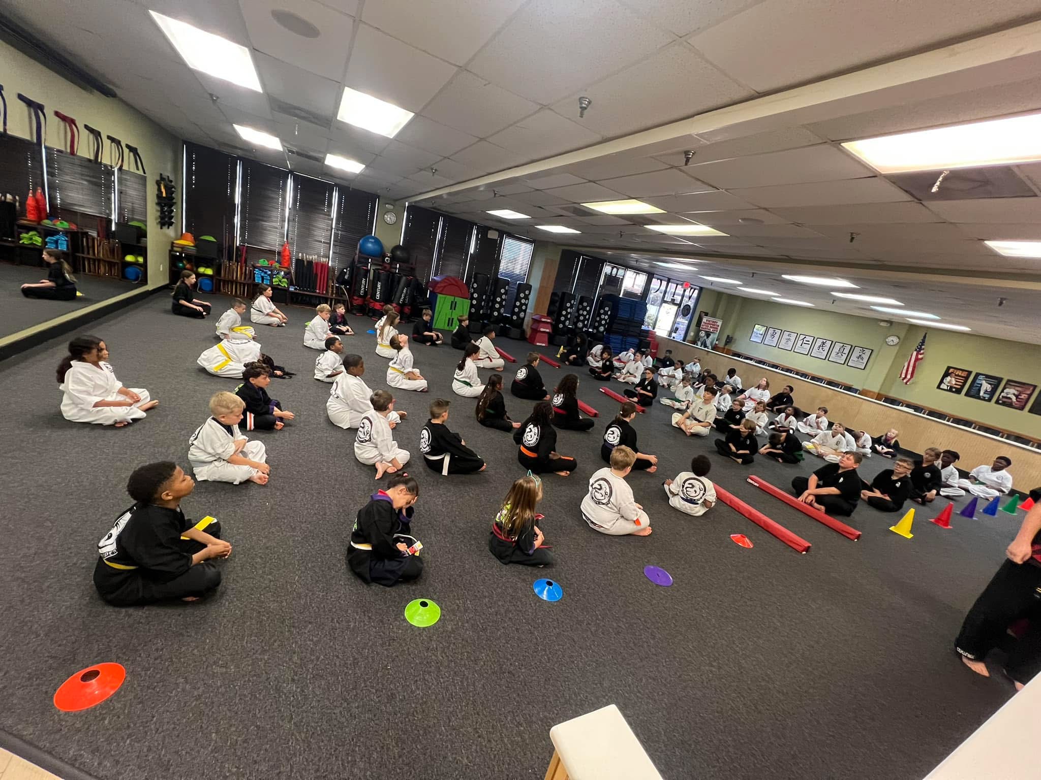 Students take part in an after school class with Kyoshi Phil.