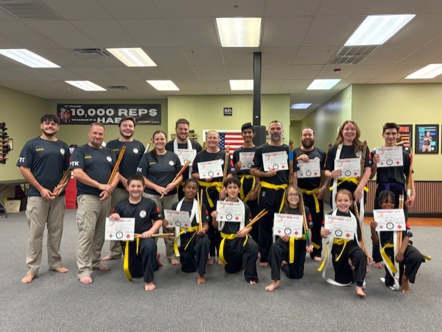 Students and instructors gather for Kali test night.