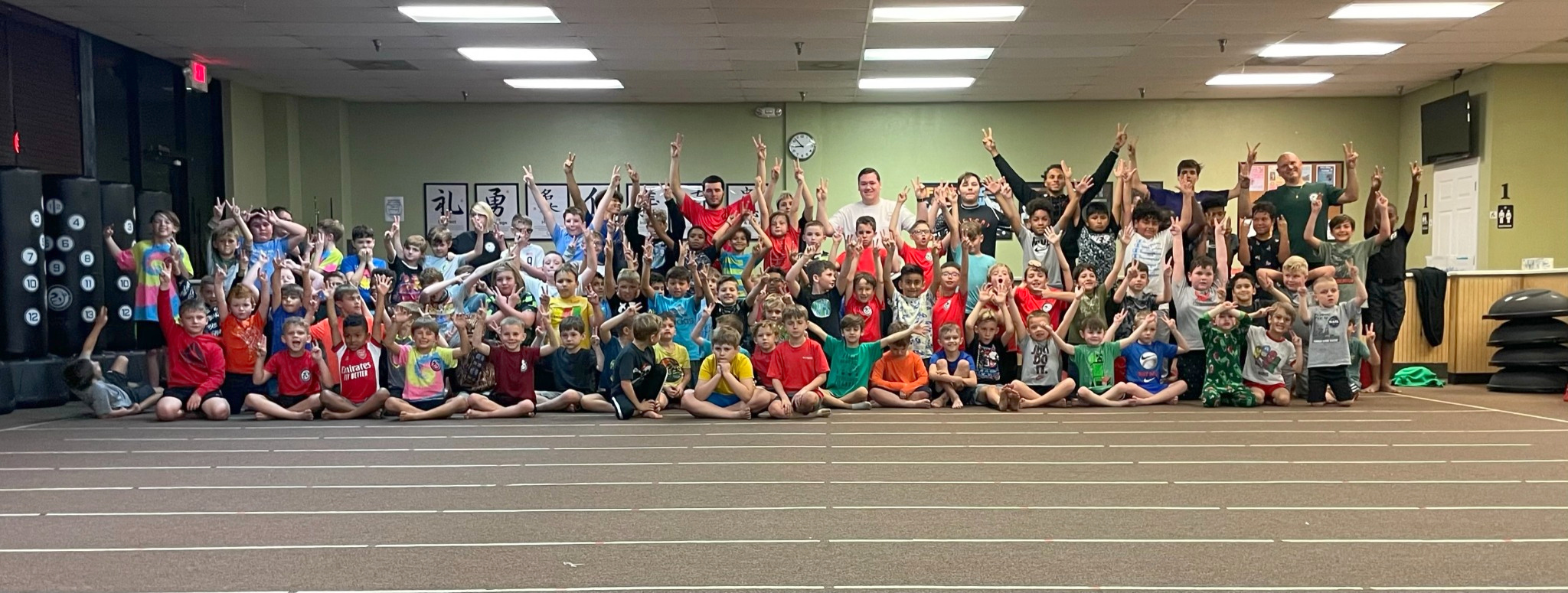 Students and instructors gather for a fun Parents’ Night Out.