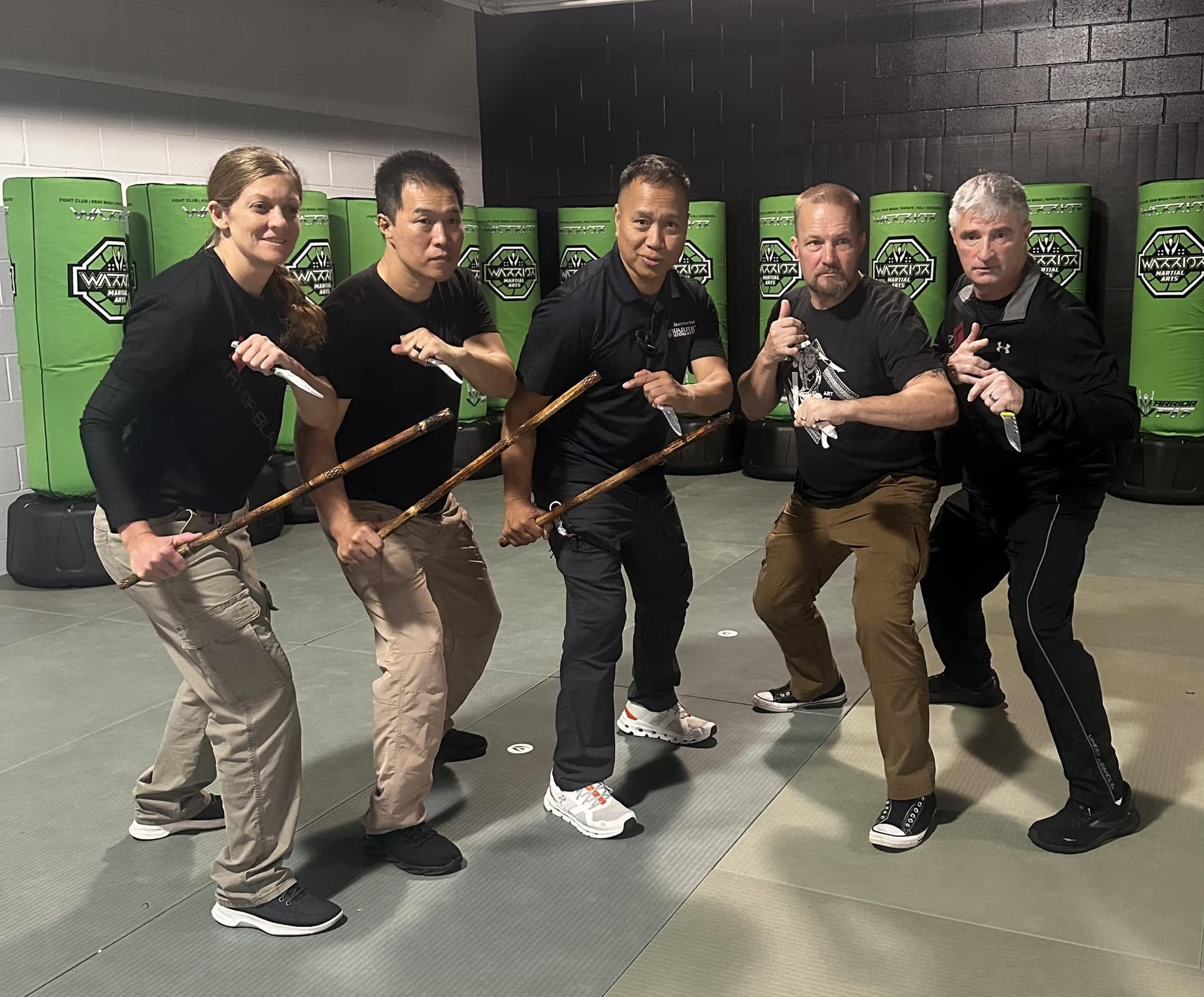Martial artists come together to share their training.