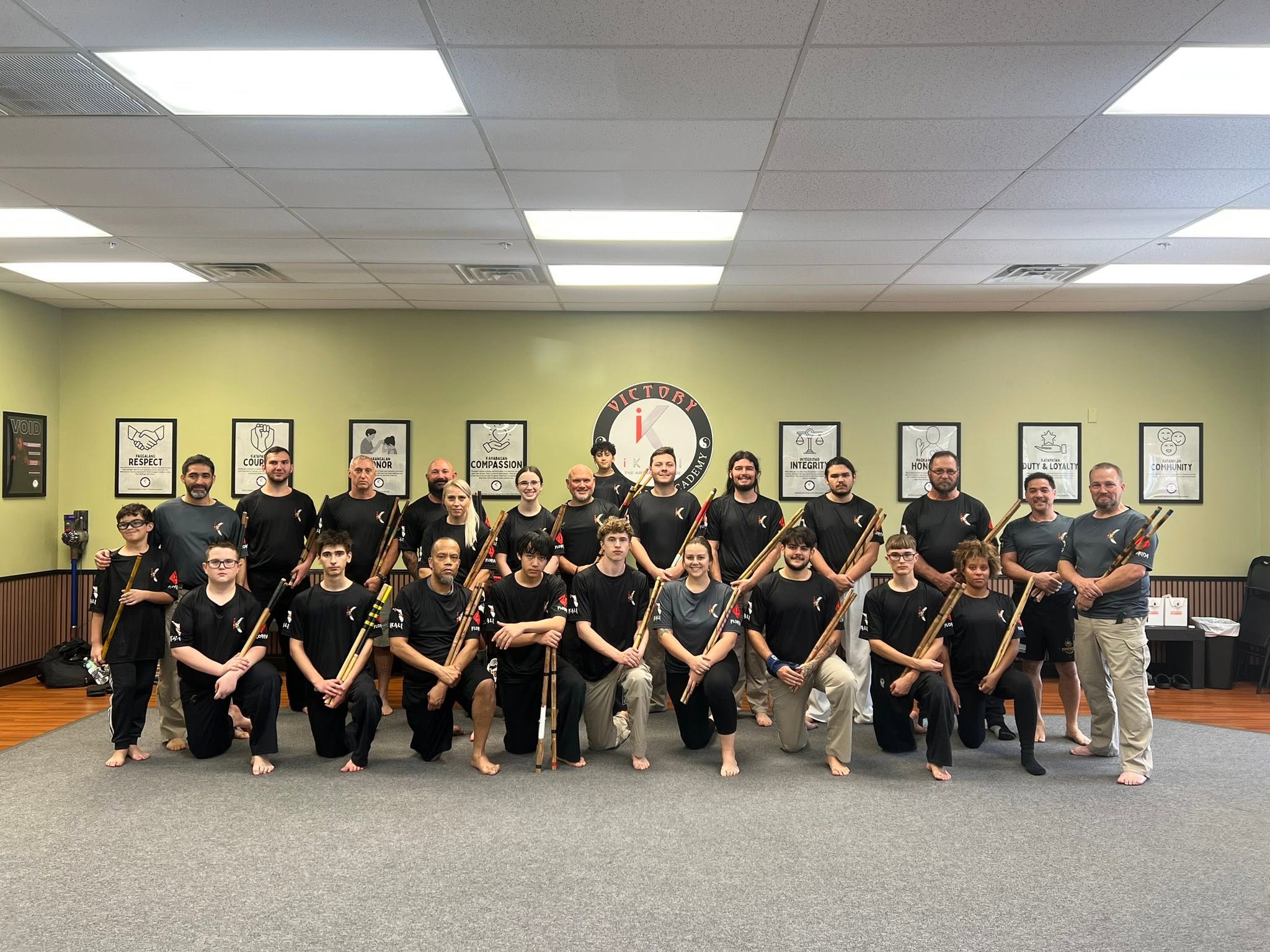 Martial artists gather for a Kali seminar at FishHawk.