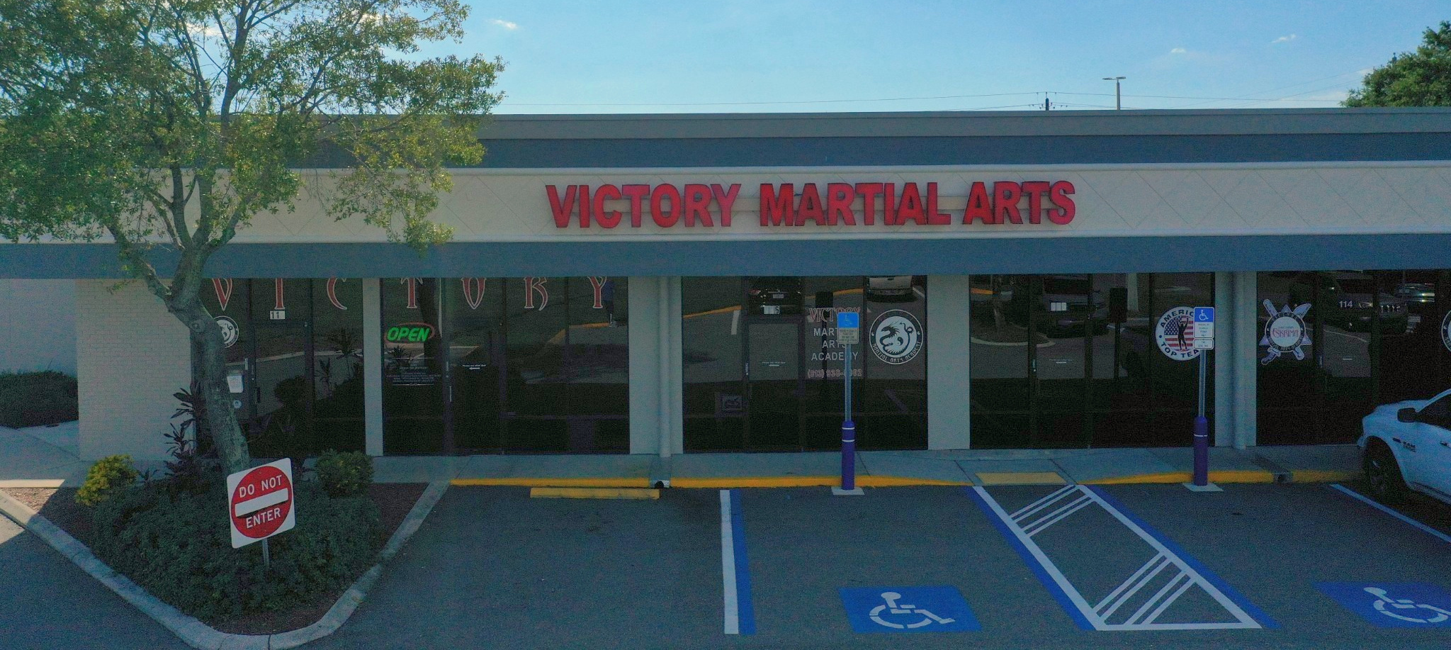 The rear entrance supplied for Victory Martial Arts Academy in Apollo Beach.