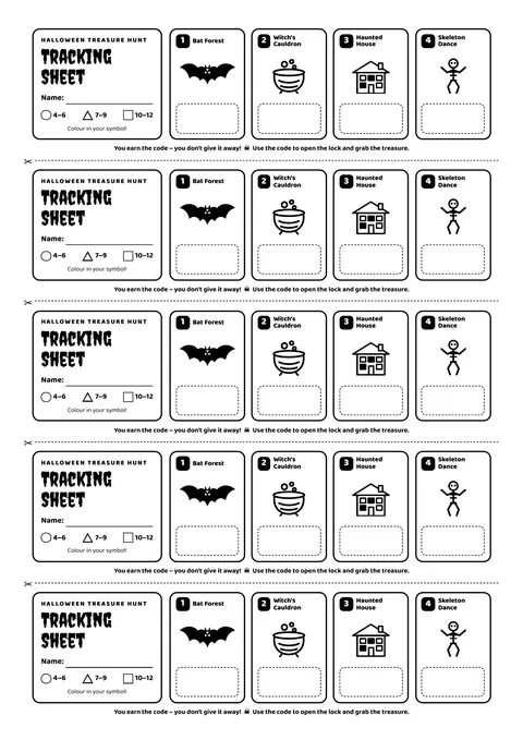 Preview of the tracking sheet