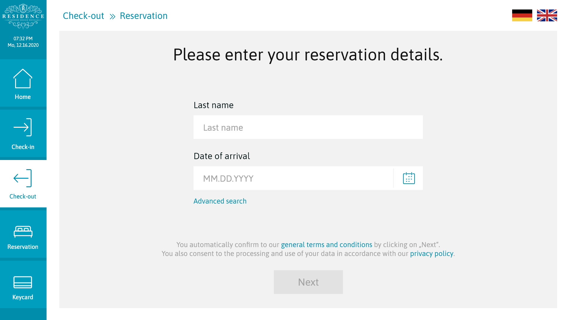 Self Check in System