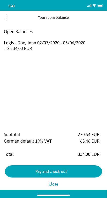 Self Check in Mobile