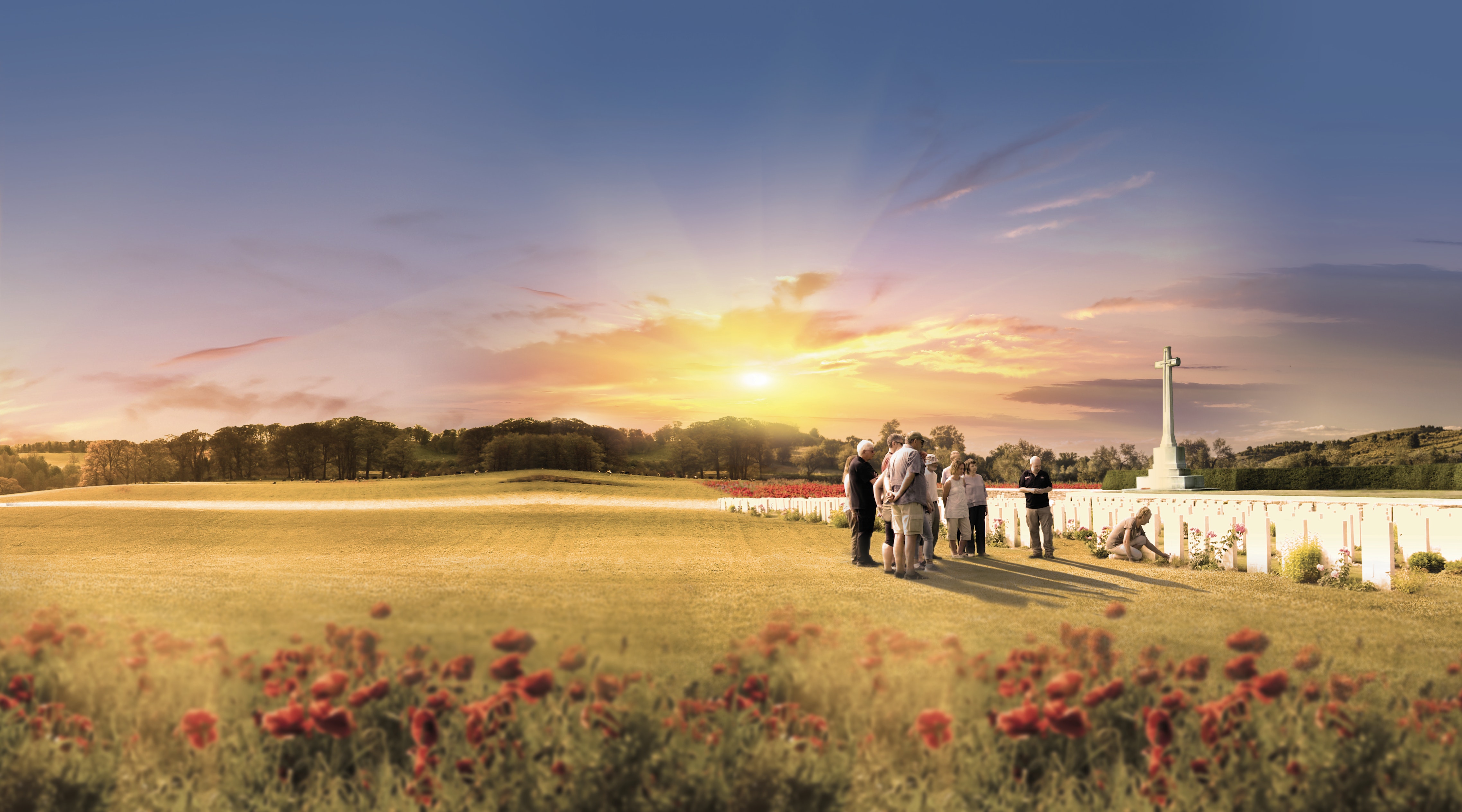 Image of a memorial and aesthetic scenery