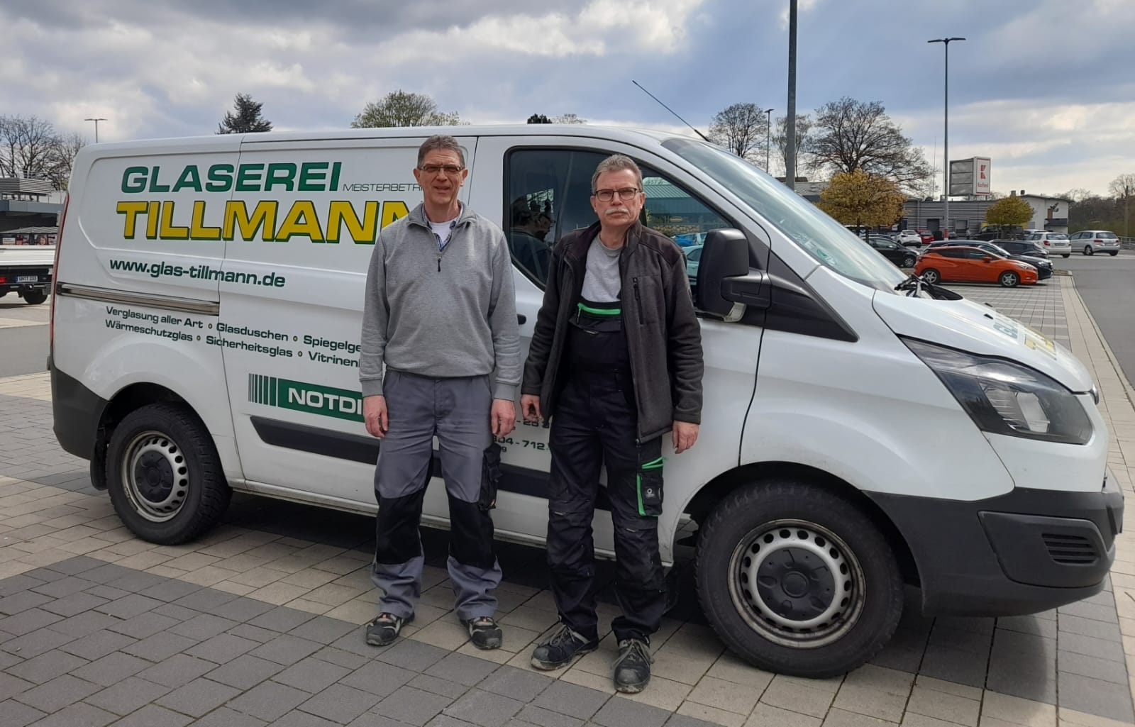 Glaserei Tillmann, Herr Tillmann, Fahrzeug der Glaserei Tillmann