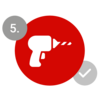 Icon fünfter Schritt Bohrmaschine