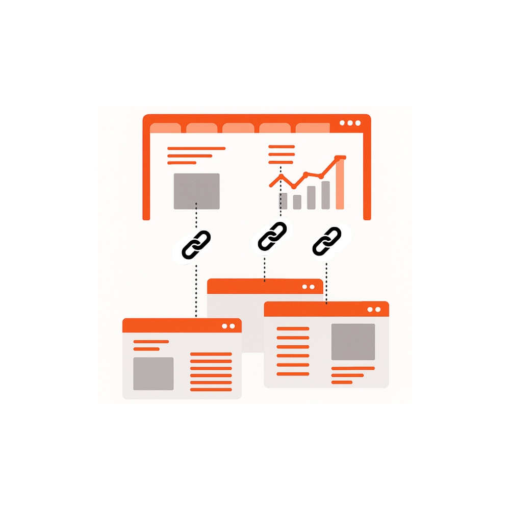 Flache Illustration Multipager Website