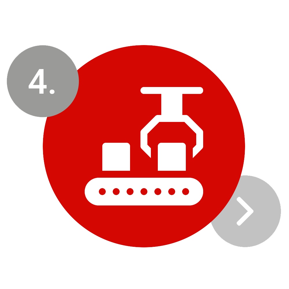 Icon vierter Schritt Maschine
