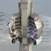 Schematisches Modell des Turmkorbs