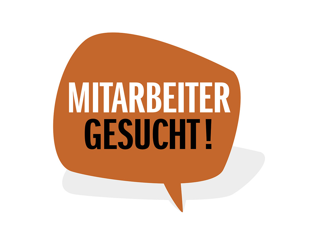 Sprechblase: Mitarbeiter gesucht!