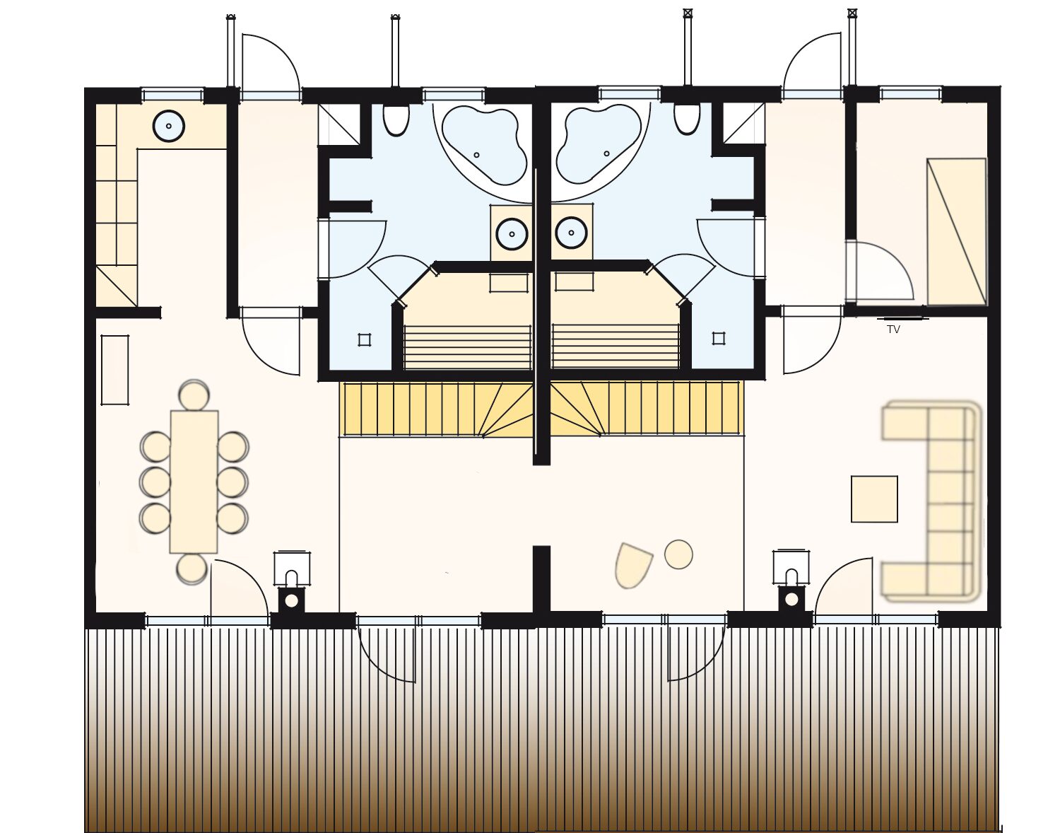 Floor plan of the holiday home Falster xxl