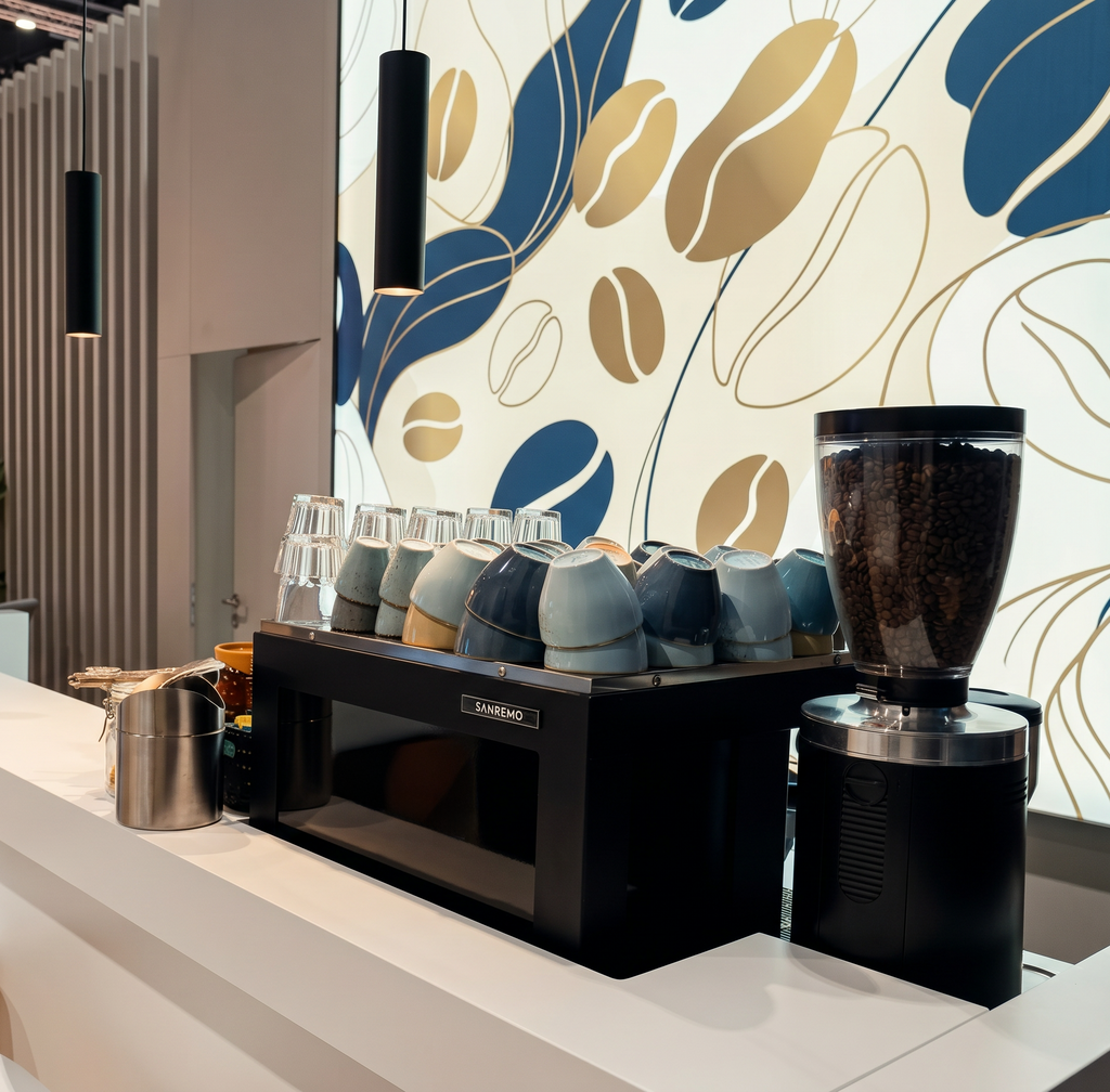 Mobile Kaffeebar auf einer Messe in Hamburg
