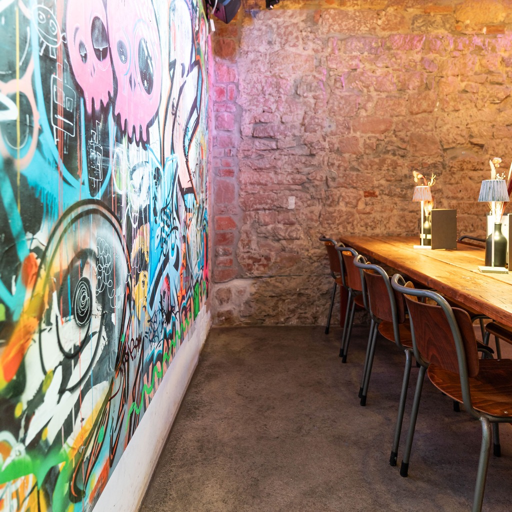 Sichtestrich im Café Human in Aschaffenburg