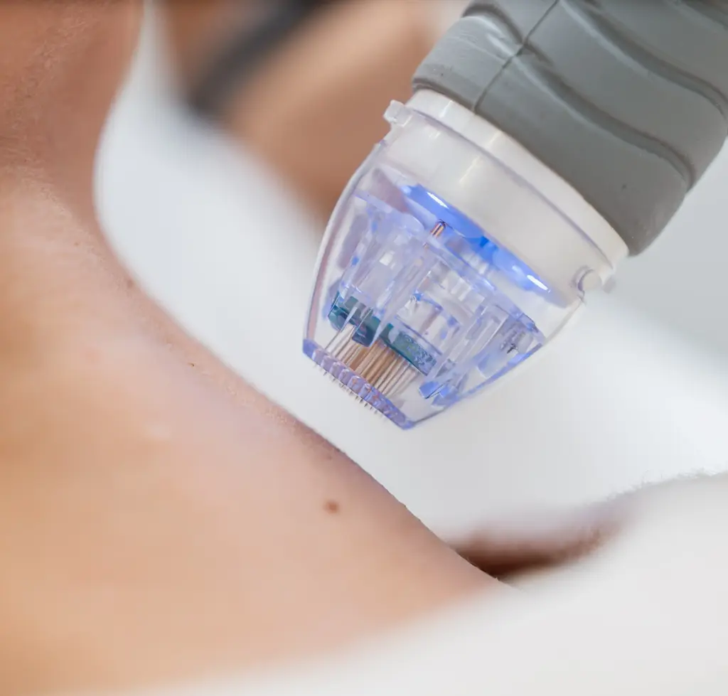 Radiofrequenz-Microneedling auf Haut
