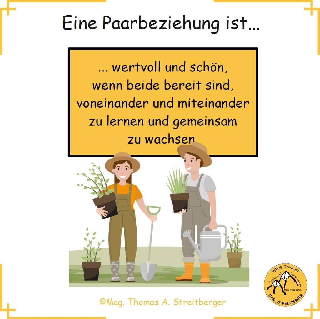 Bild mit Spruch - Eine Paarbeziehung ist....