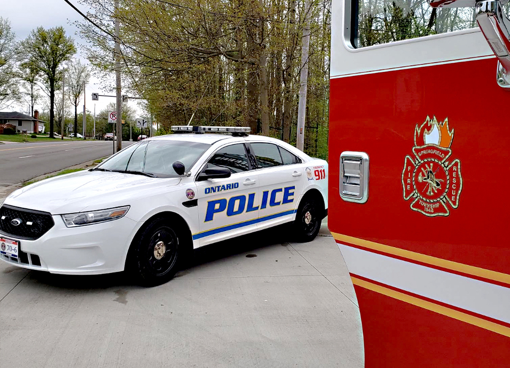 Ontario, Ohio Police Car and Fire Truck
