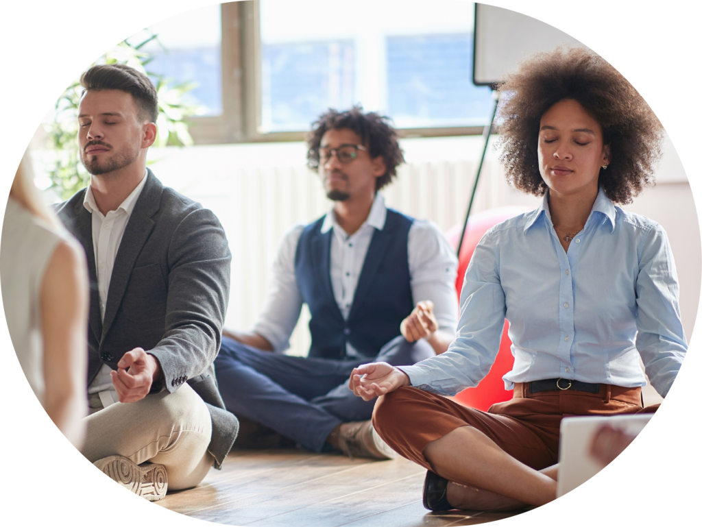office staff learning emotional and wellness techniques