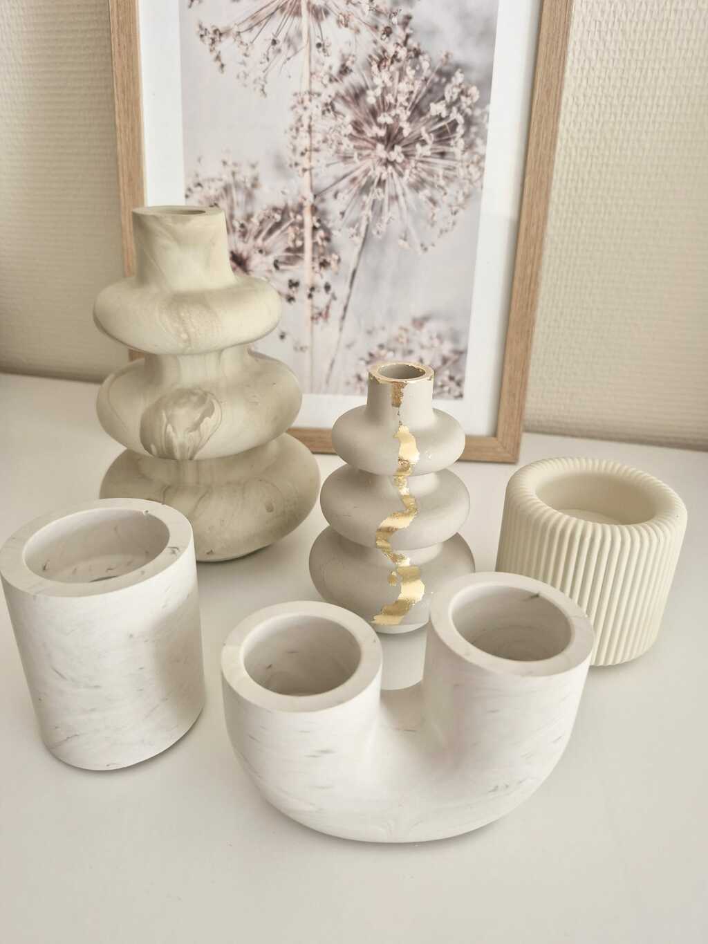 Kollage von Tonarbeiten