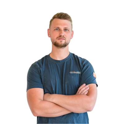 Mischa Maidhof, Schreinergeselle bei Schreinerei Spangenberger