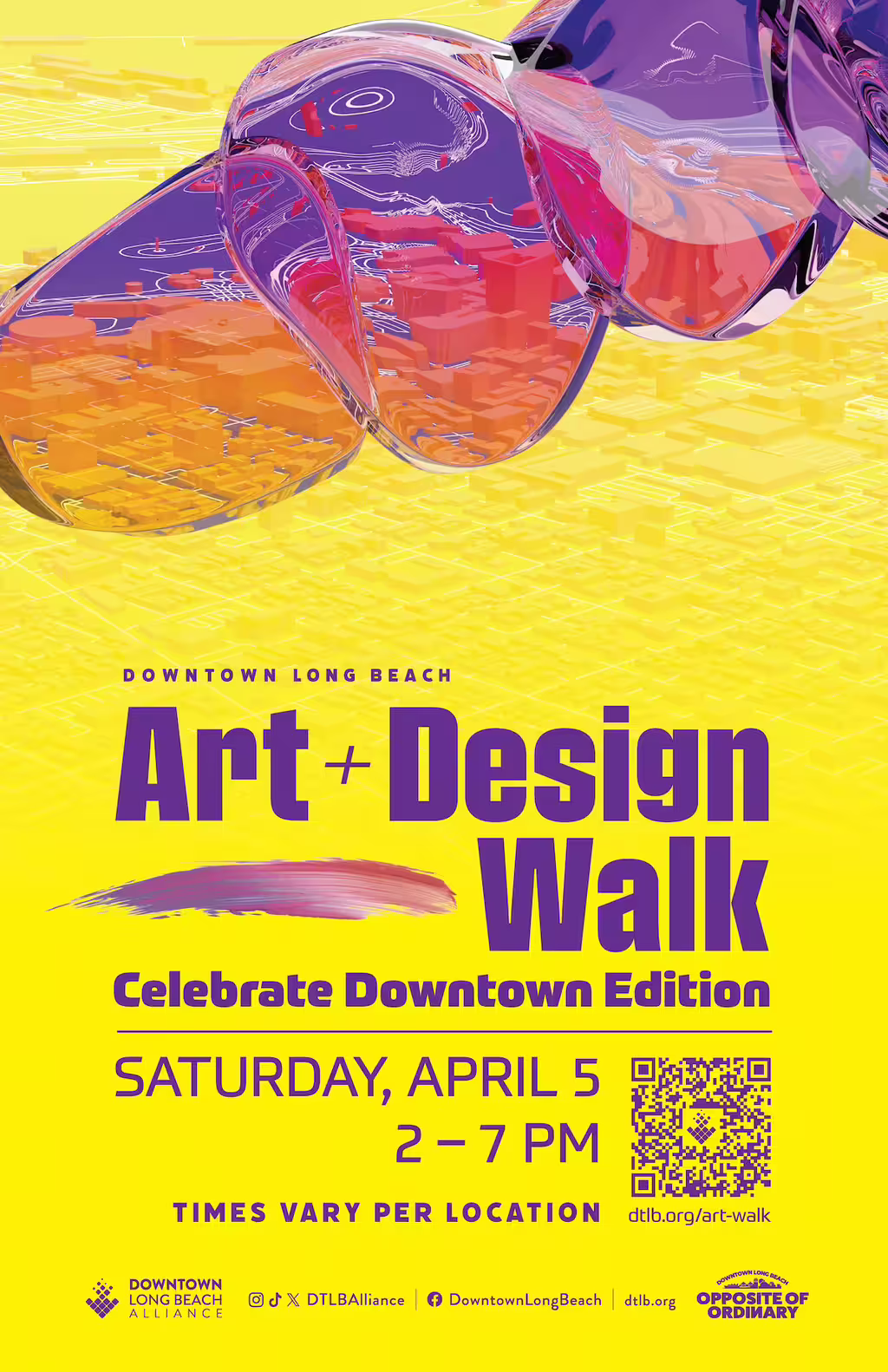 Yellow Gradient Art + Design Walk Poster