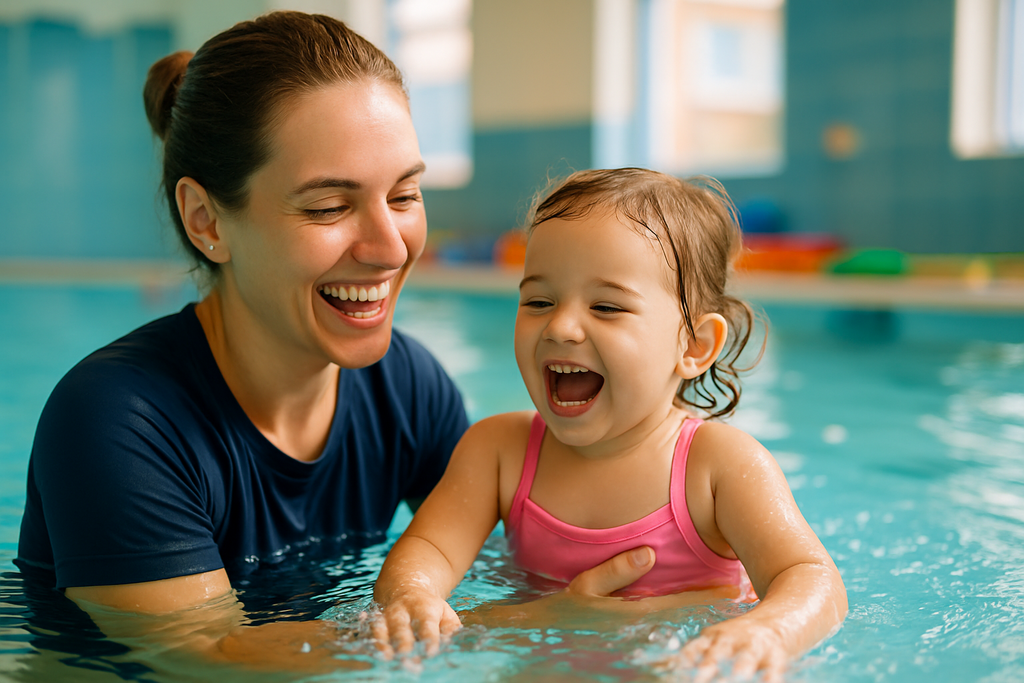 Champion Technique's premier learn-to-swim program's skill progress starts with bouyancy.