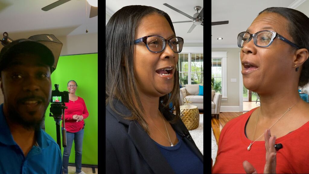 Audience‑First Ideas image: “Group generating content ideas with sticky notes and sketches.”