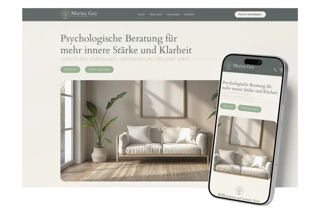 Website für Gesundheit & Psychologie - Marina Gez