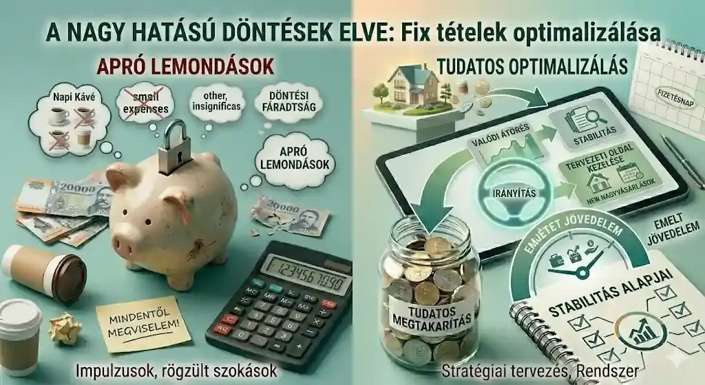 Nagy hatású pénzügyi döntések – fix kiadások optimalizálása