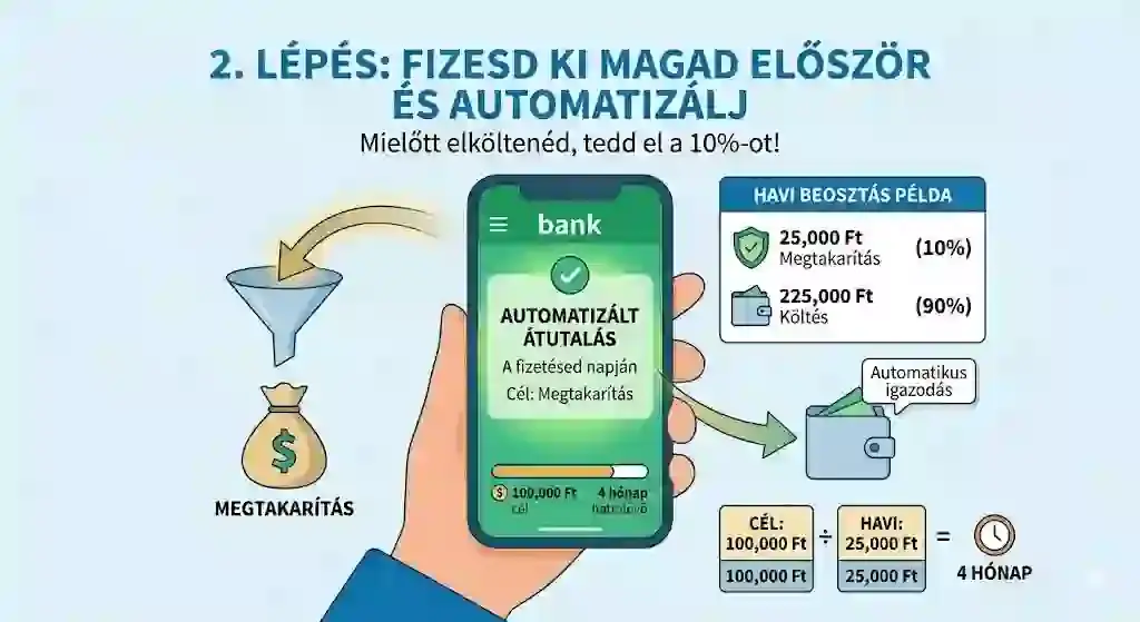 Fizesd ki magad először – automatikus megtakarítás fizetésnapon