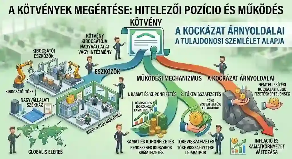 Kötvény működése – hitelezői pozíció és kuponfizetés