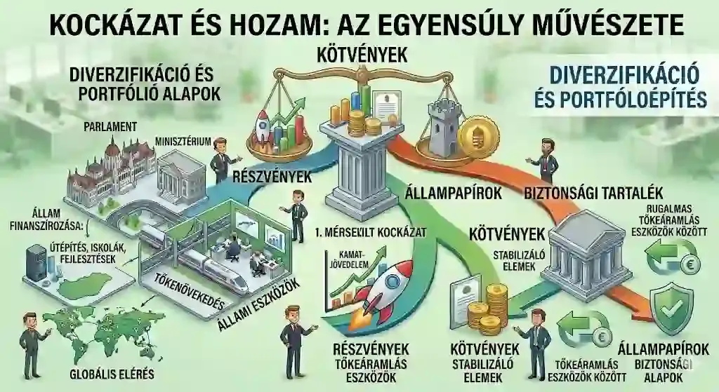 Kockázat és hozam egyensúlya – diverzifikált portfólió építése