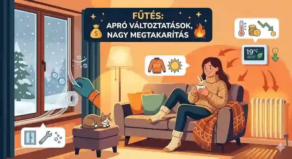 Fűtésspórolás – hőmérséklet-csökkentés és szigetelés hatása