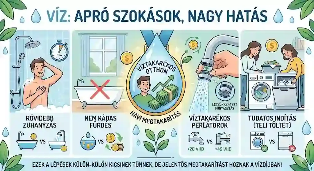 Víztakarékosság a háztartásban – zuhanyzás és perlátor