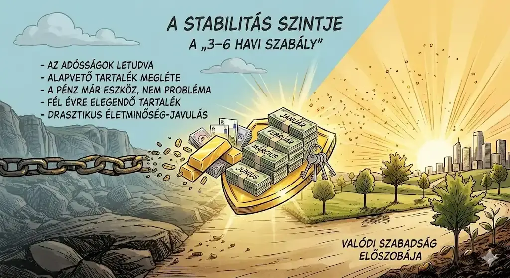 3-6 havi tartalék – a stabilitás szintje és a kényszer megszűnése