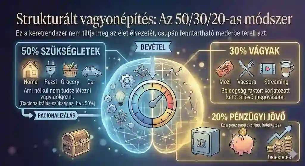 50/30/20 módszer – strukturált vagyonépítés keretrendszere