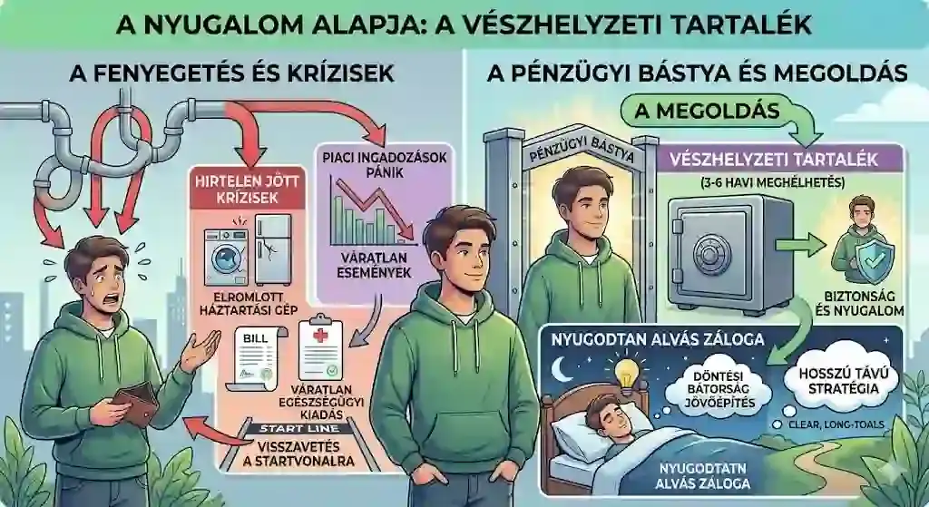 Vészhelyzeti tartalék felépítése – 3-6 havi megélhetési költség