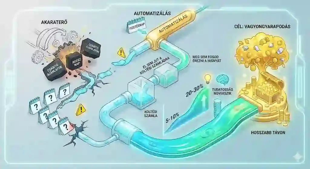 Automatizálás – állandó átutalás a fizetés napjára