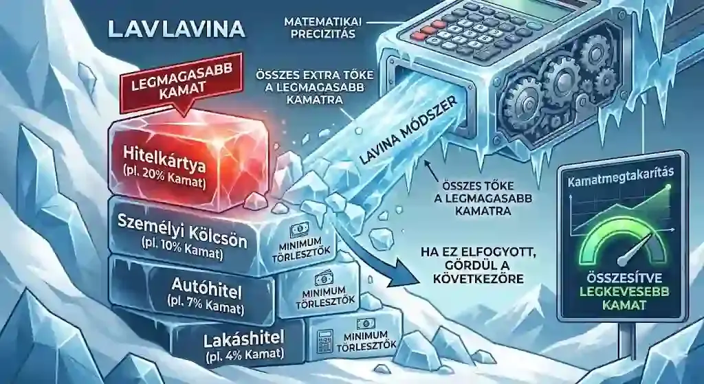 Lavina módszer működése – kamatalapú adósságrendezési sorrend