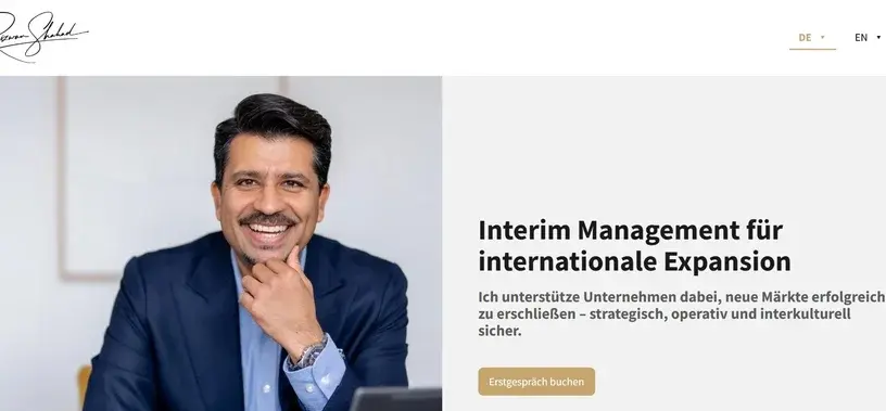 Webseite für Rizwan Shahad in Frankfurt