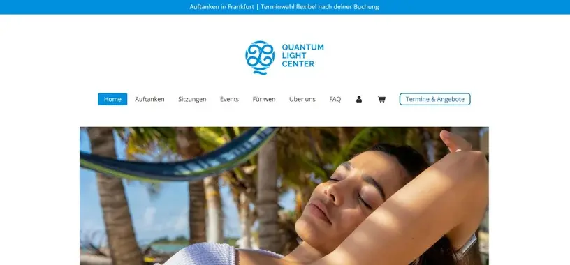 Webseite für das Quantum, Light Center in Frankfurt