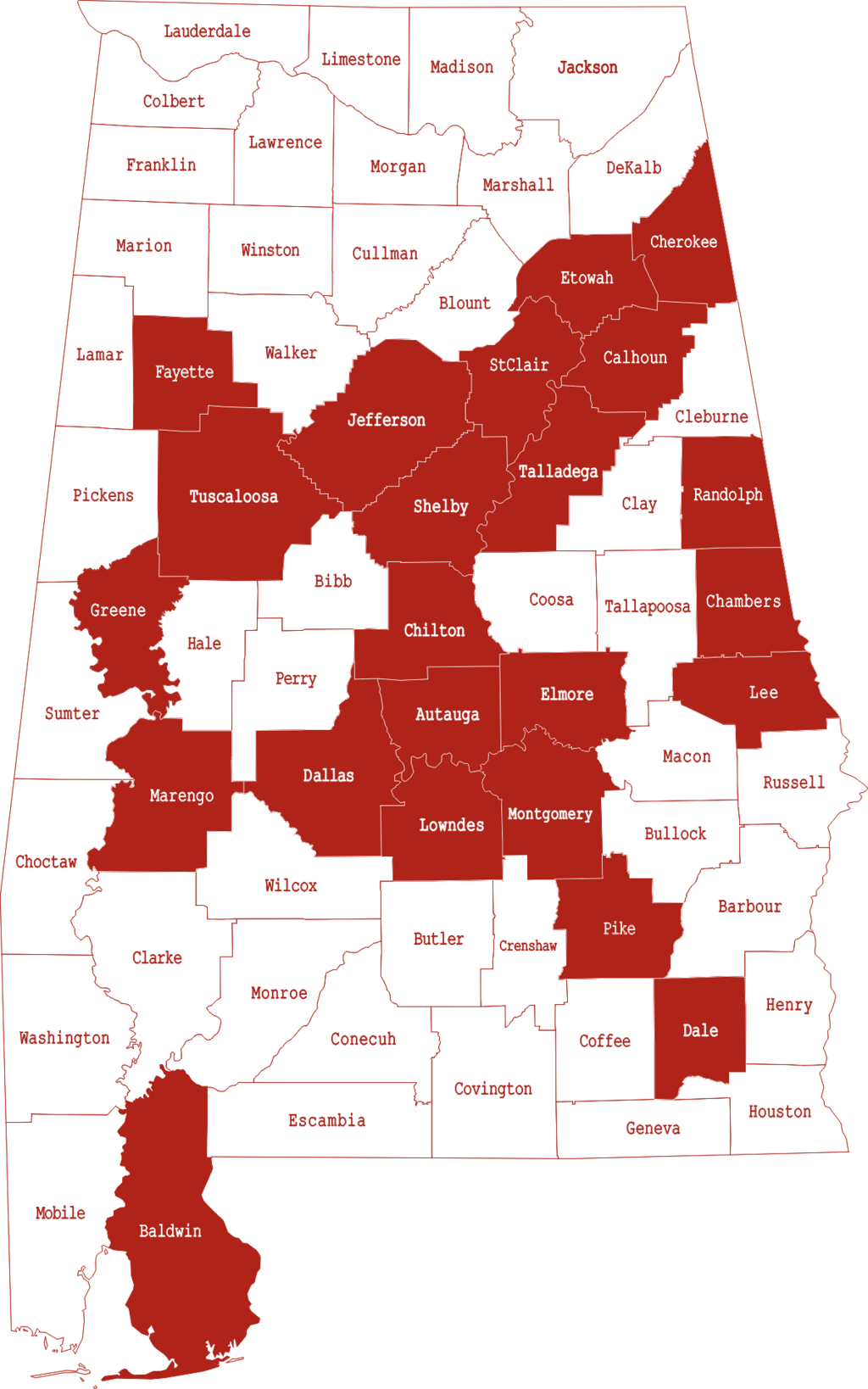 Civil engineering firm serving counties throughout Alabama