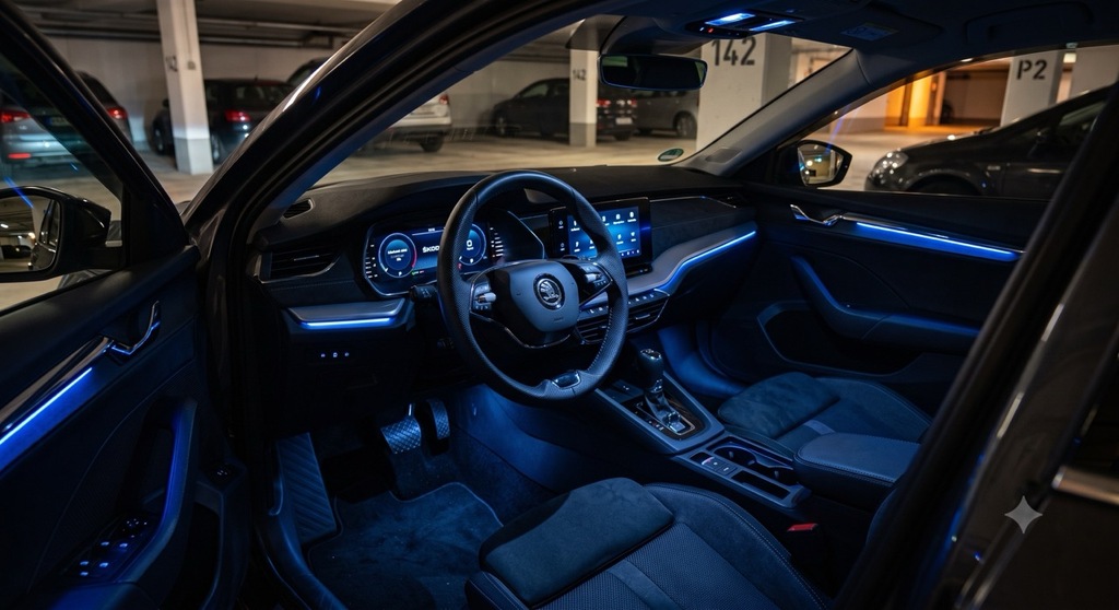 Ambientebeleuchtung im Skoda