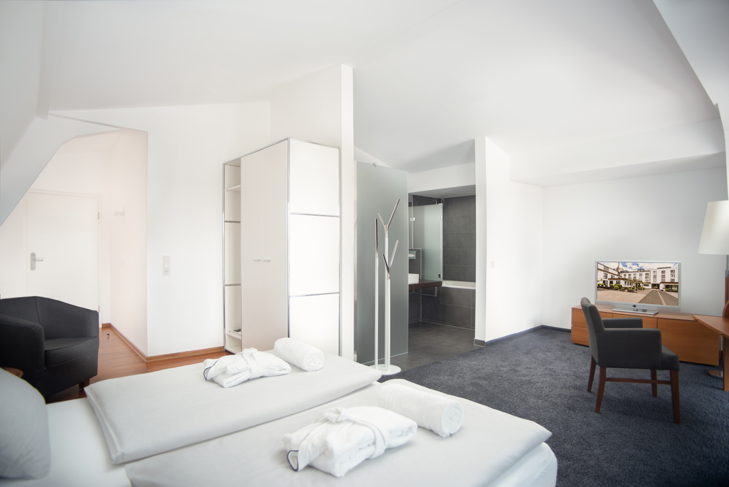Foto eines Lofts mit Blick auf das Badezimmer