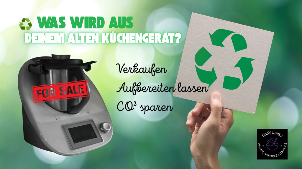 Cookit Maschine von Bosch mit allen Zusatzteilen vor weißem Hintergrund